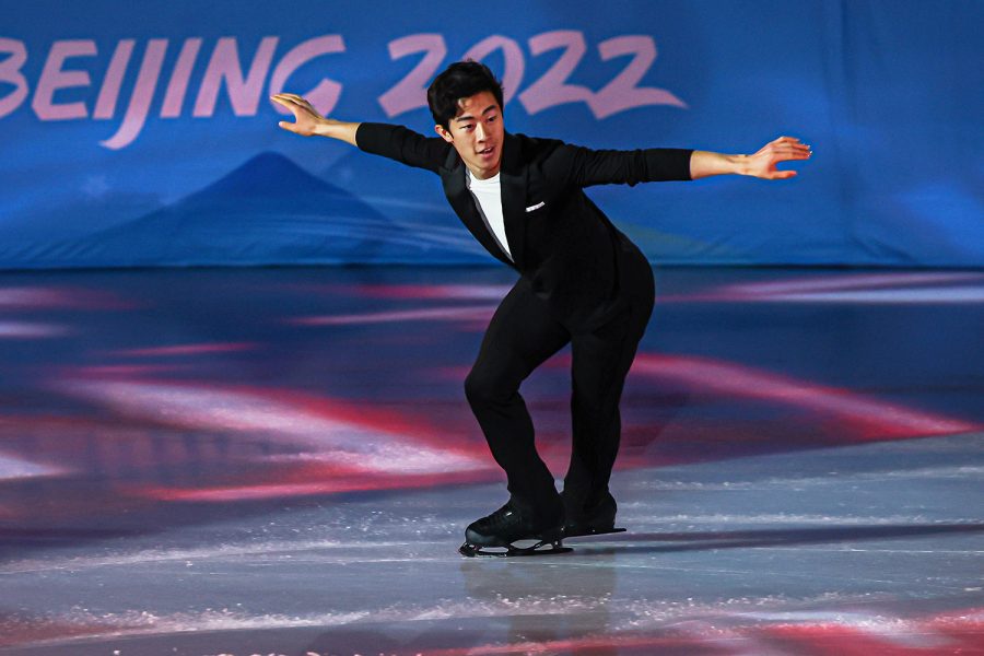 BEIJING, CHINA - FEBRUARY 20: Nathan Chen of Team United States skates during the Figure Skating Gala Exhibition on day sixteen of the Beijing 2022 Winter Olympic Games at Capital Indoor Stadium on February 20, 2022 in Beijing, China. (Photo by Annice Lyn/Getty Images)