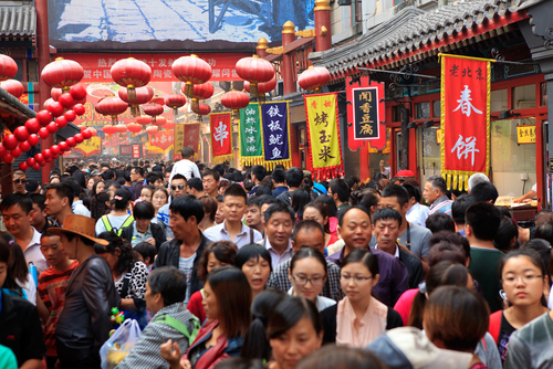 Beijing,-,Oct,4:,People,Crowd,Famous,Wangfujing,Snack,Street