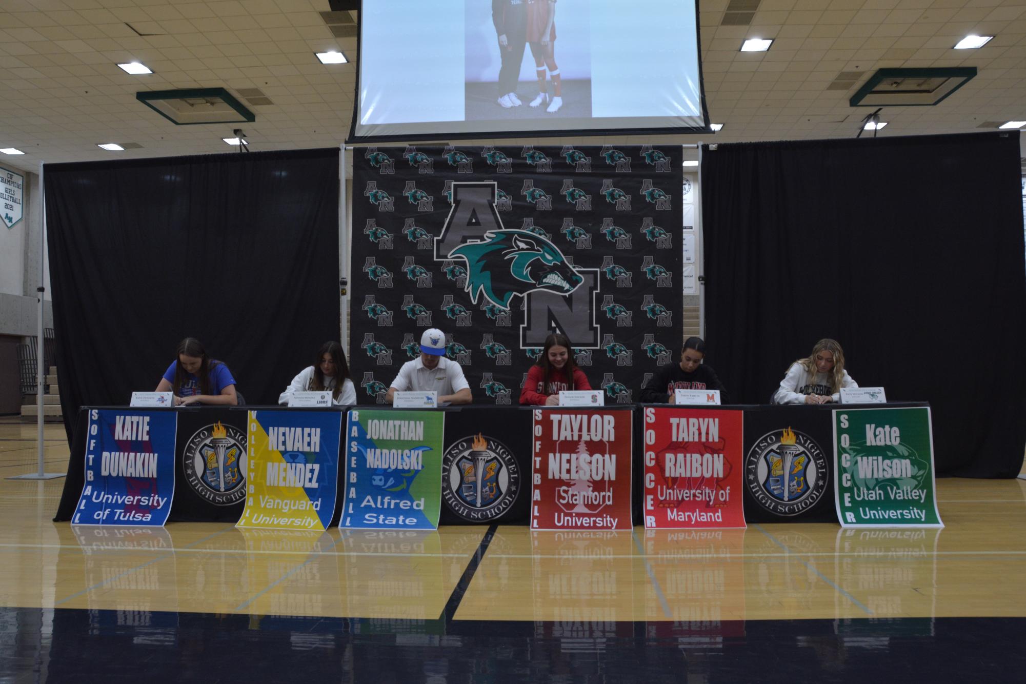 Committed Athletes at Signing Day.