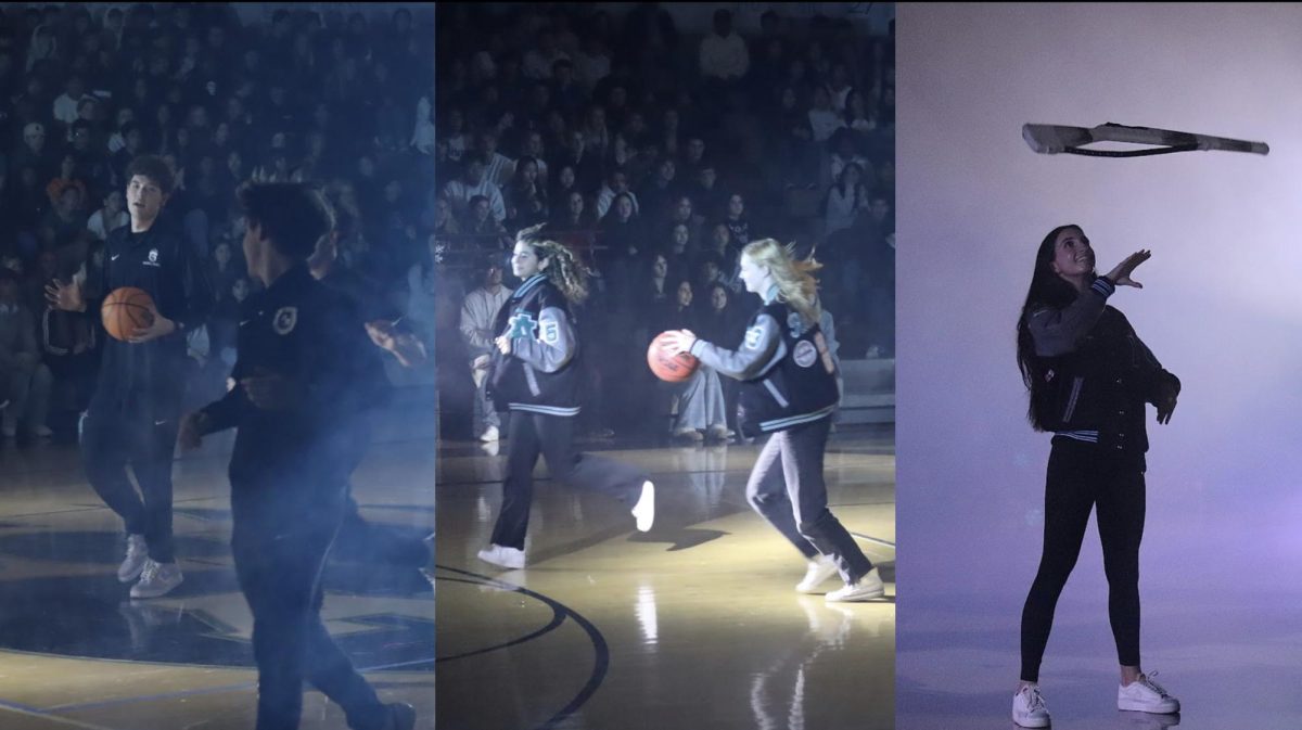 Winter+sports+captains+performing+at+the+Winter+Pep+Rally.