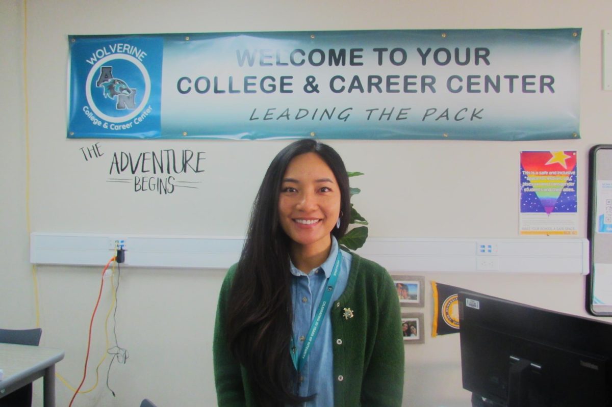 Mrs. Nguyen in the college and career center