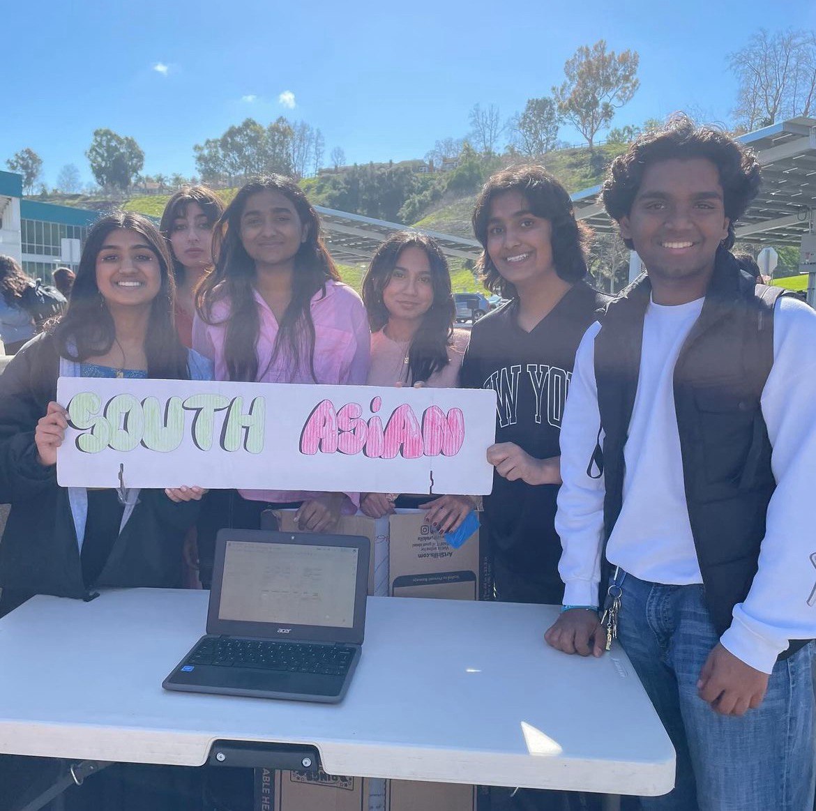 Officers for the South Asian Union Club at Club Rush.