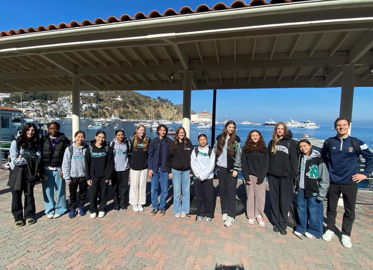 Coach Majors with the Aliso Girl's  Basketball team.