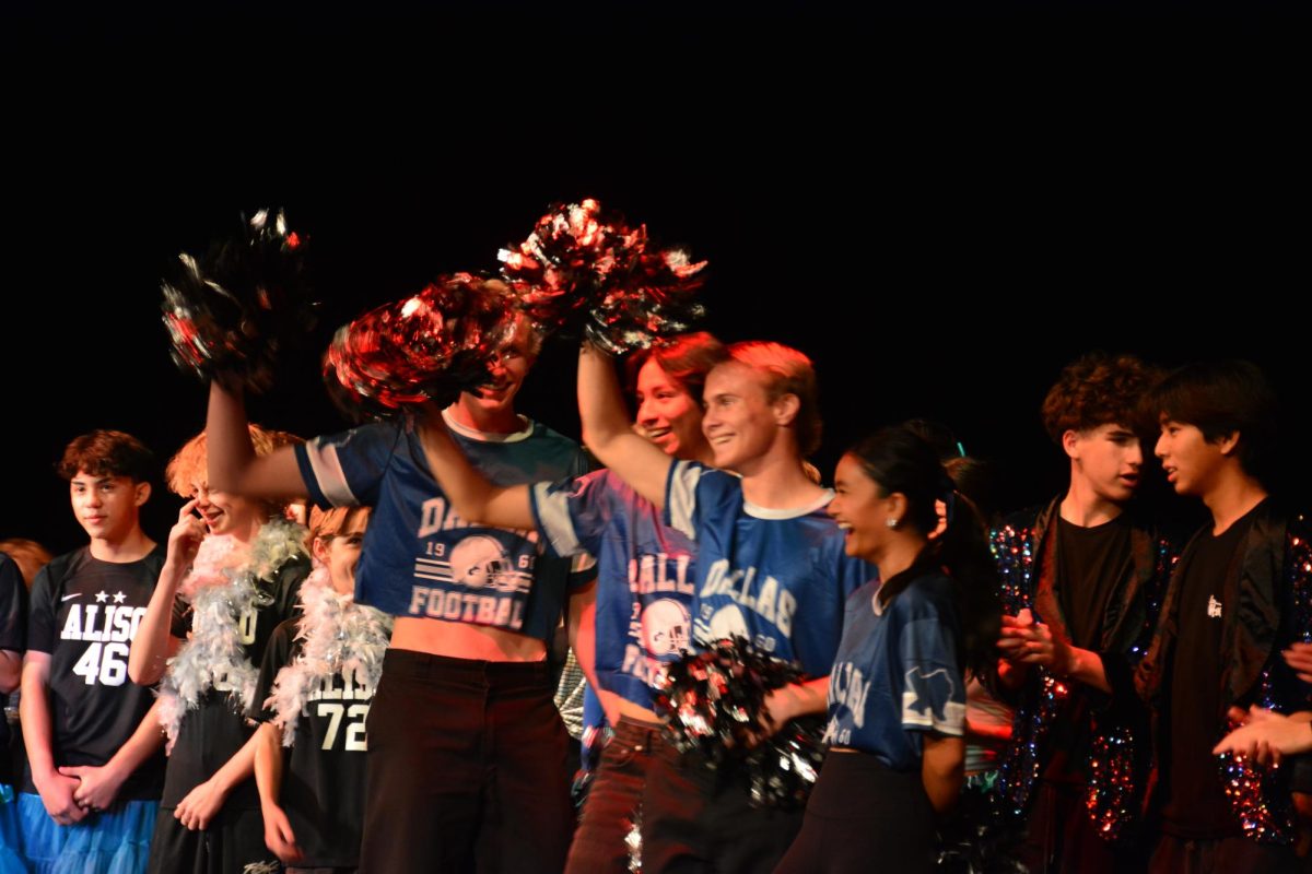 Aliso Boy's Soccer and Dance Team perform at the Dancing with the Soccer Stars competition. 