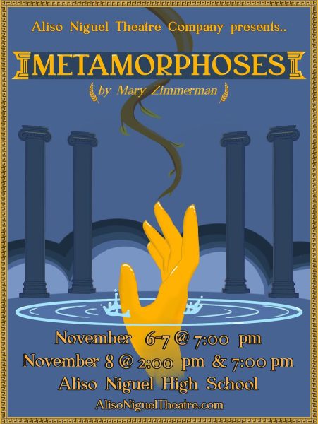 Poster for the Metamorphoses Play from the @alisonigueltheatre Instagram account