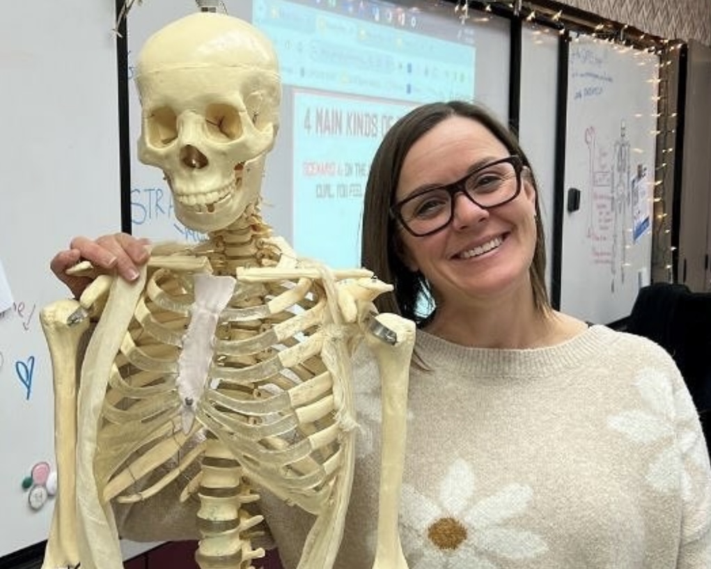 Ms. McClory posing with her best friend