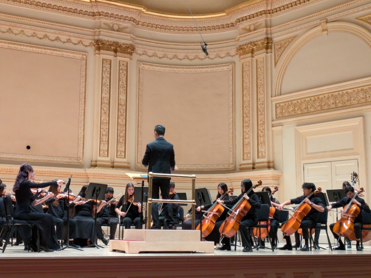 Orchestra performing at Carnegie Hall