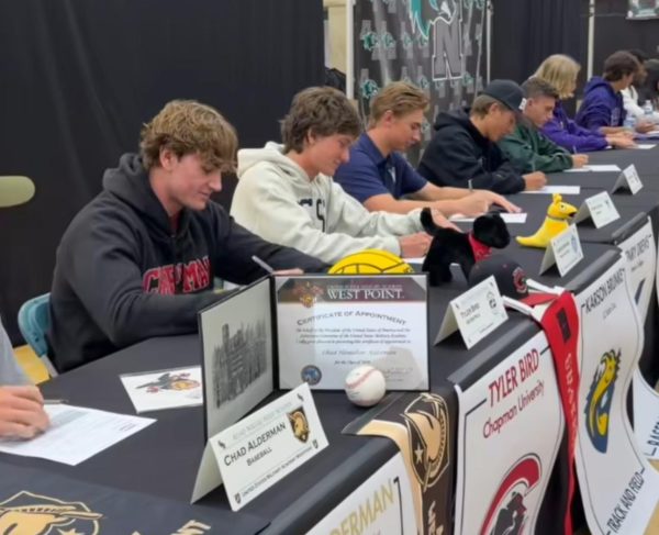 Student athletes signing